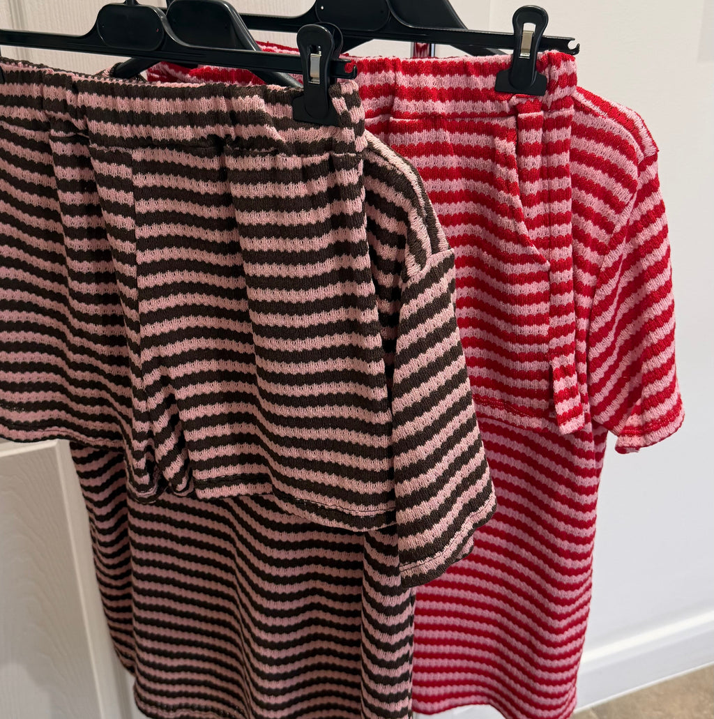 Short set - Red and pink