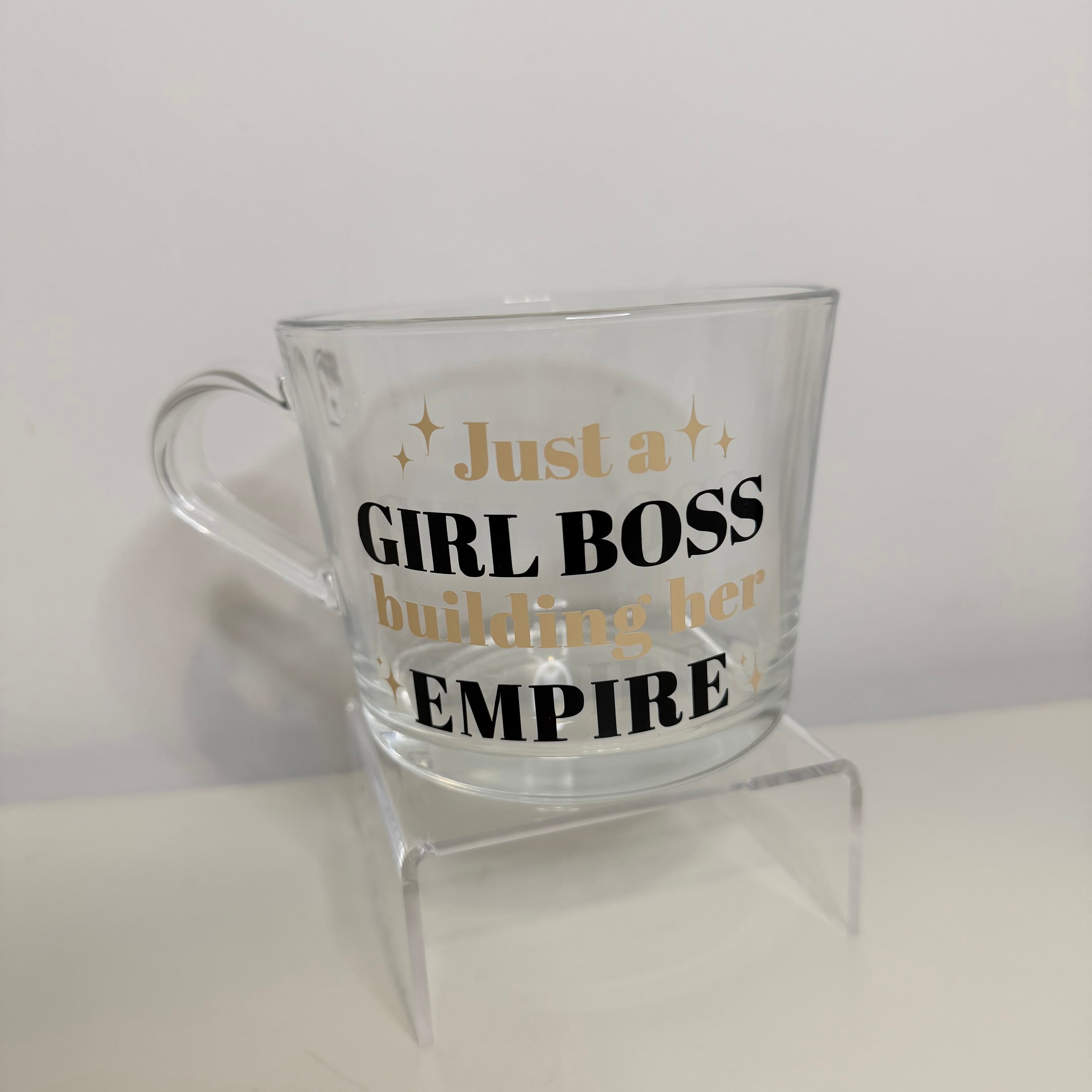 Girl boss glass mug