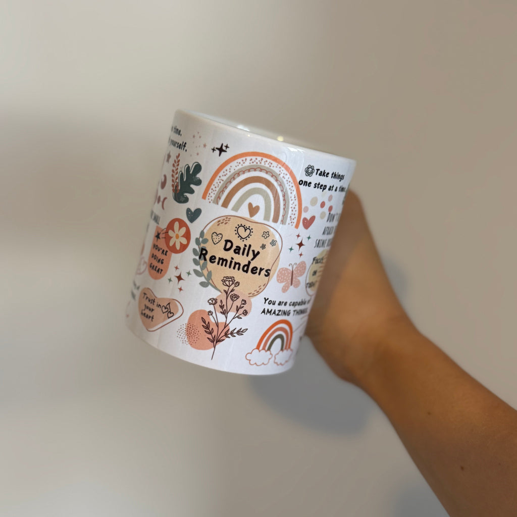 Daily reminders mug