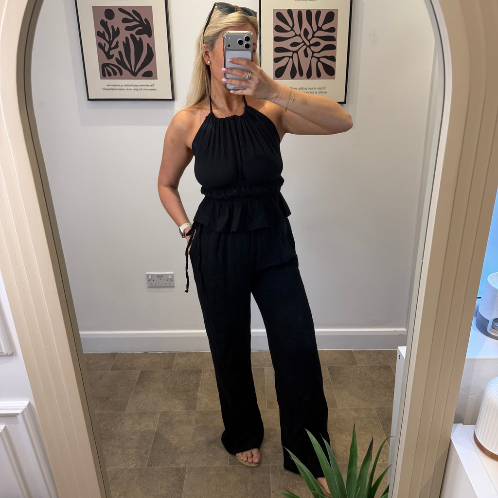 Black cheesecloth coord
