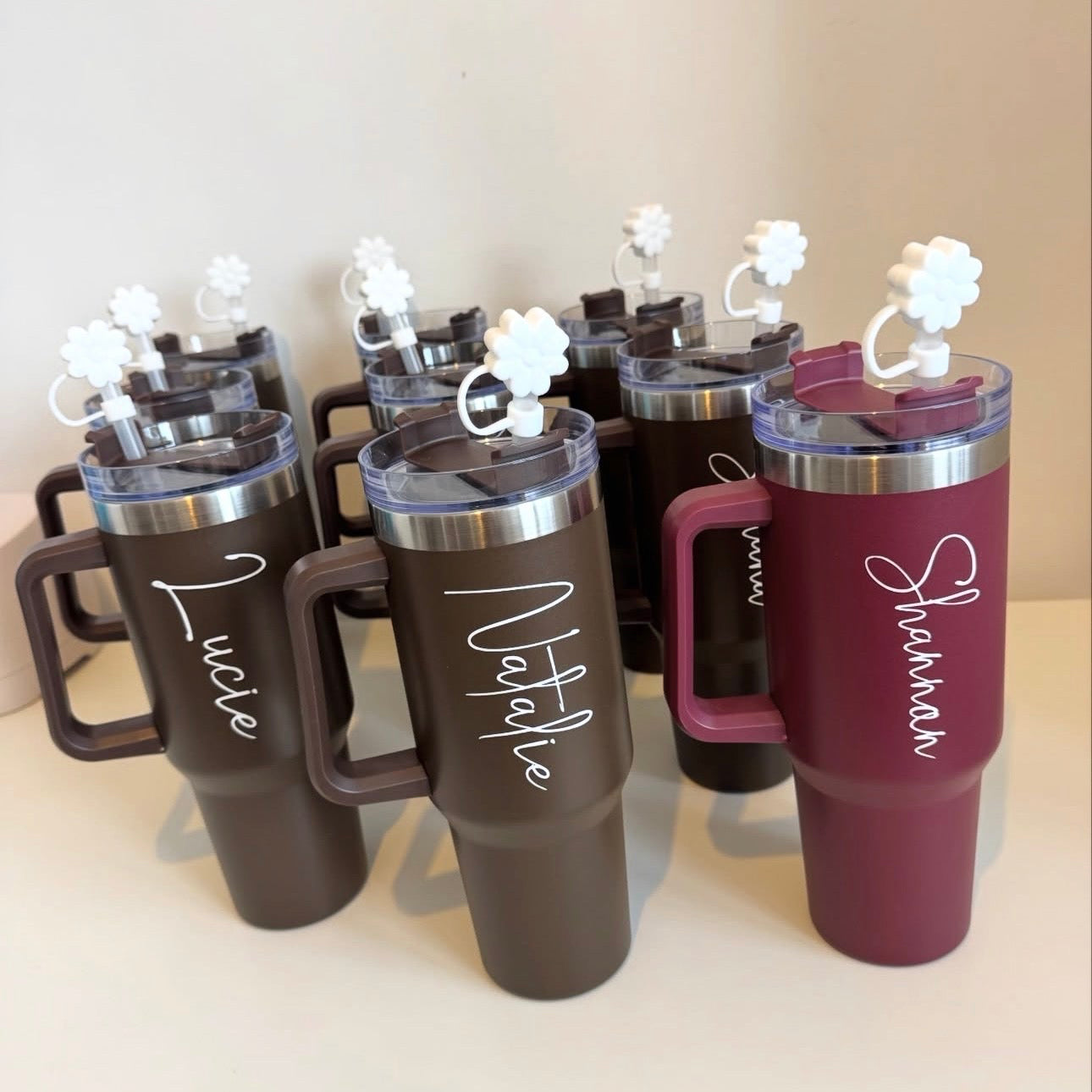 40oz burgundy tumbler - NO straw topper