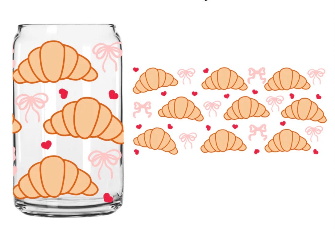 Croissant glass can